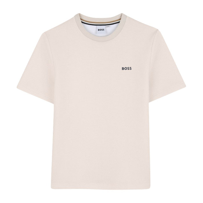 Beige Double "B" Logo T-Shirt