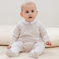 Beige Embroidered Toys Babygrow