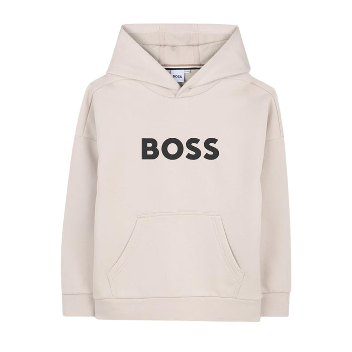 Beige Logo Hoodie