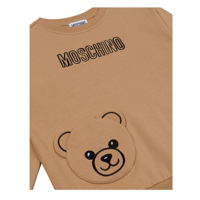 Beige Teddy Pocket Sweat Top