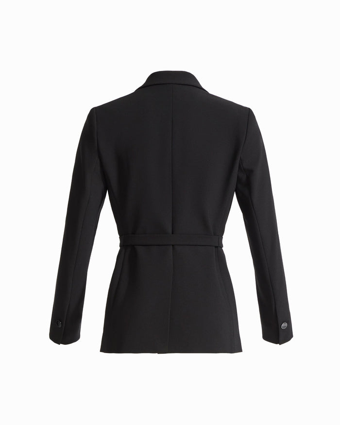 Anne Klein Belted Notch Lapel Single-Button Jacket