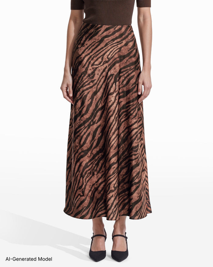 Anne Klein Bias Cut Flared Skirt