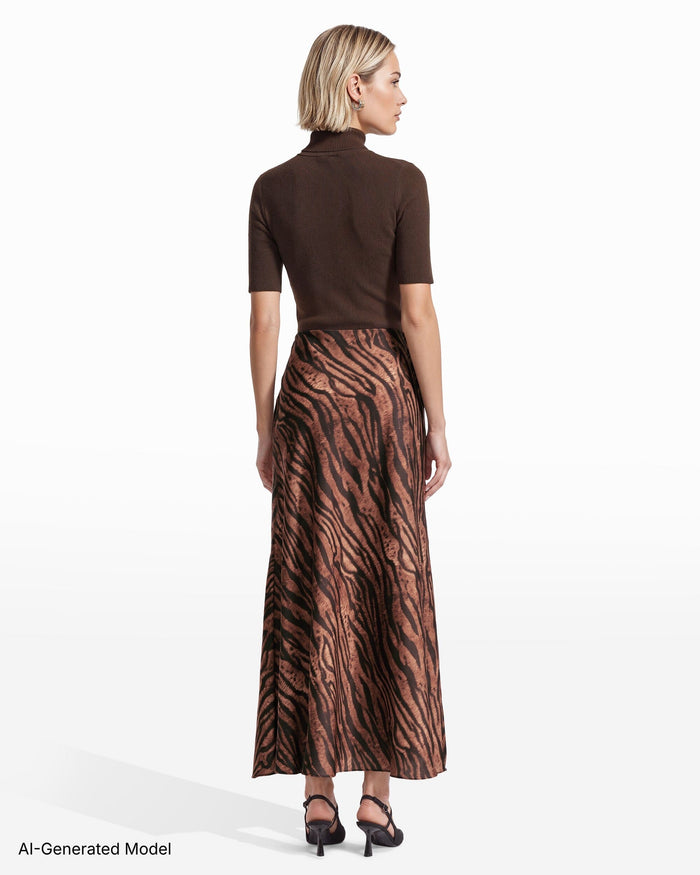 Anne Klein Bias Cut Flared Skirt