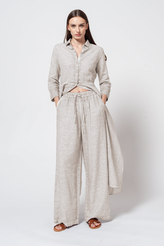 Billow Linen Blend Slacks - Canapa