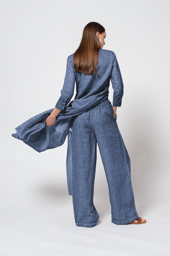 Billow Linen Blend Slacks - Nautico