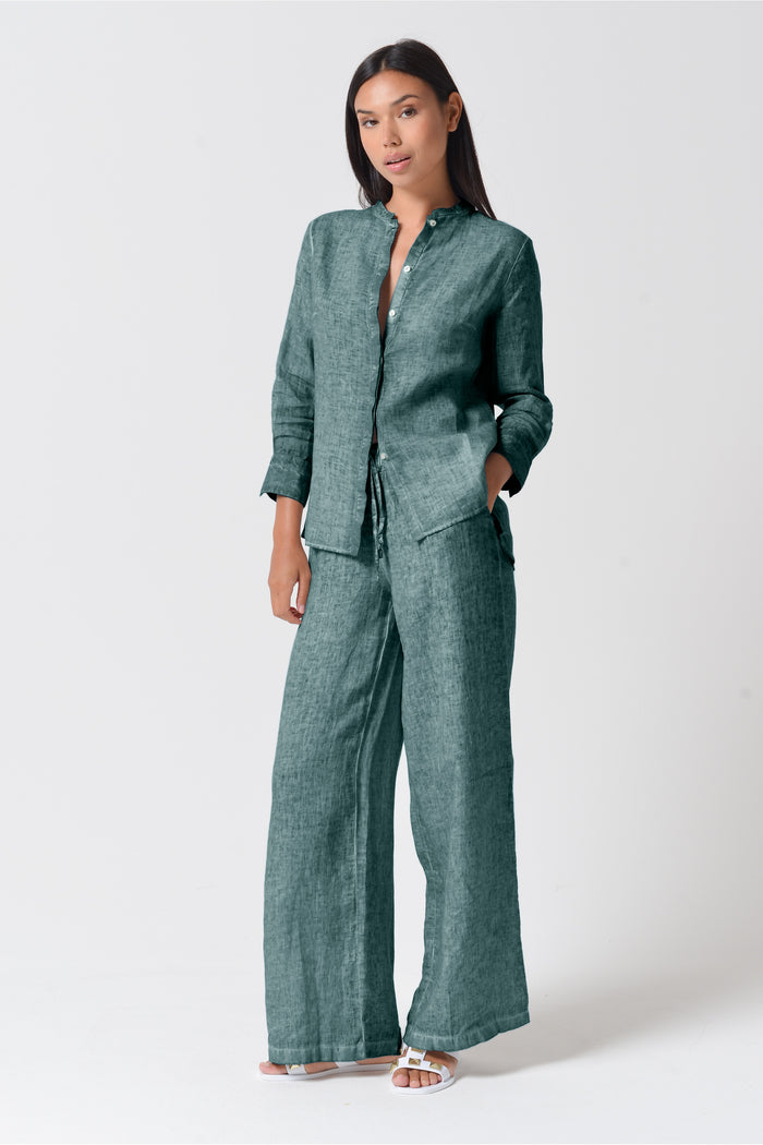 Billow Linen Slacks - Marlin