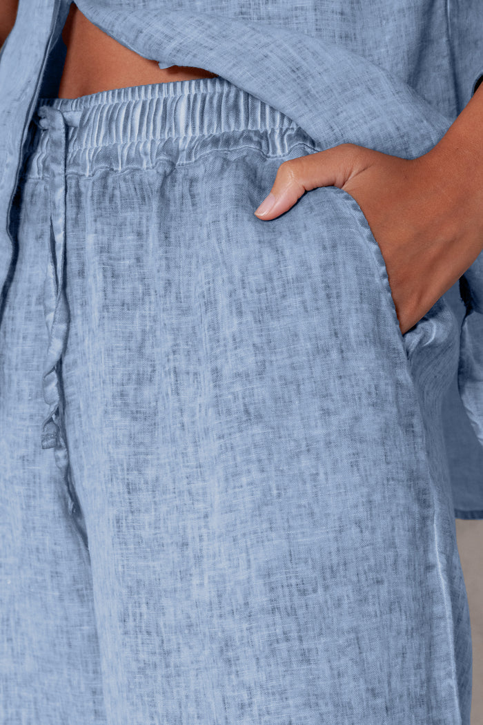 Billow Linen Slacks - Polar