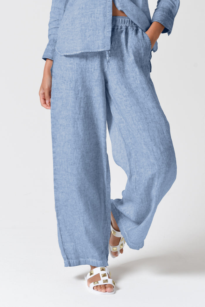 Billow Linen Slacks - Polar