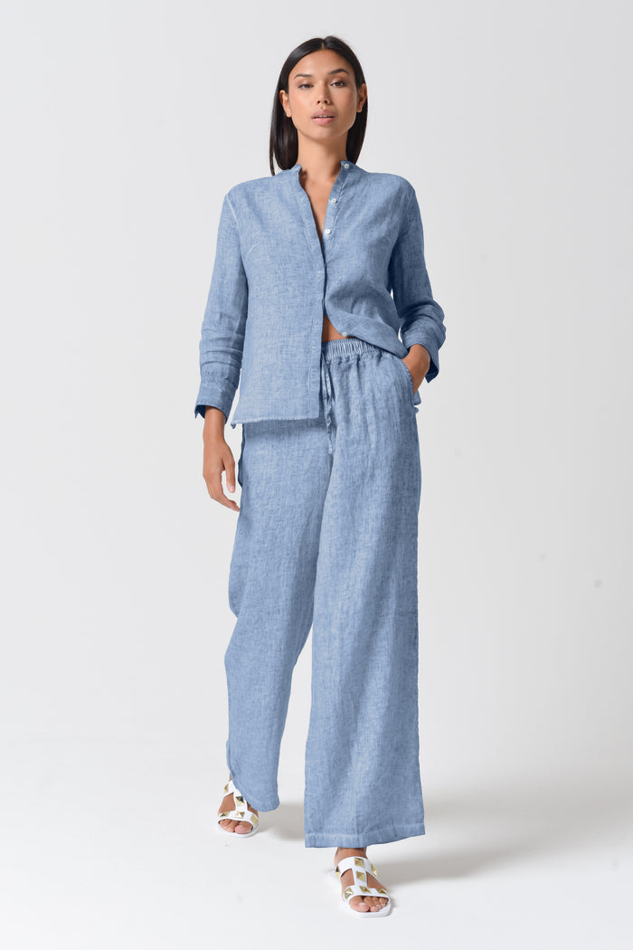 Billow Linen Slacks - Polar