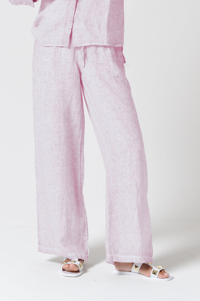 Billow Linen Slacks - Rose