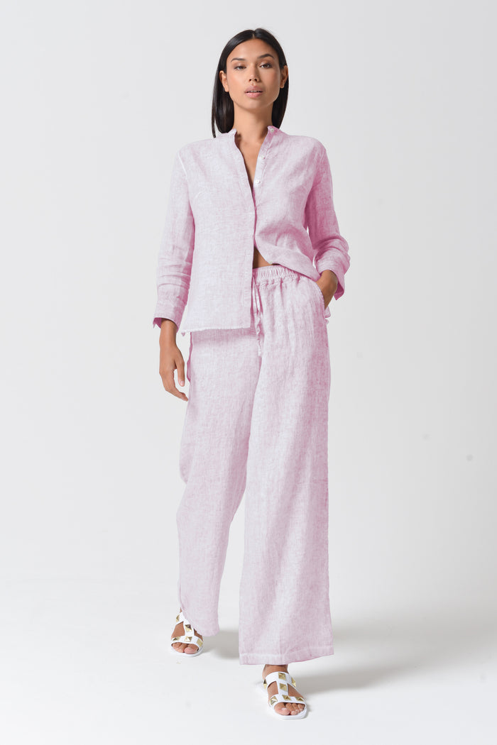 Billow Linen Slacks - Rose