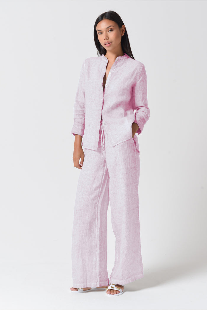 Billow Linen Slacks - Rose