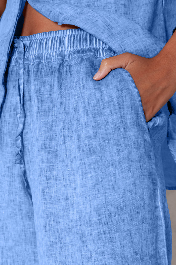 Billow Linen Slacks - Santorini