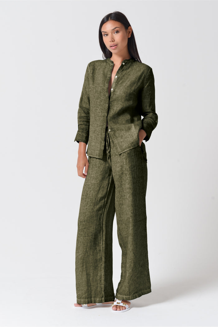 Billow Linen Slacks - Willow