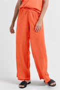 Billow Viscose Slacks - Papaya