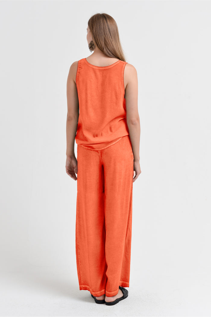 Billow Viscose Slacks - Papaya