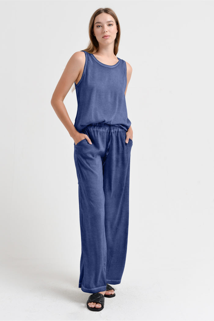 Billow Viscose Slacks - Whale
