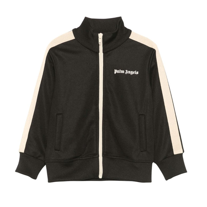 Black & Beige Stripe Zip Up Tracksuit