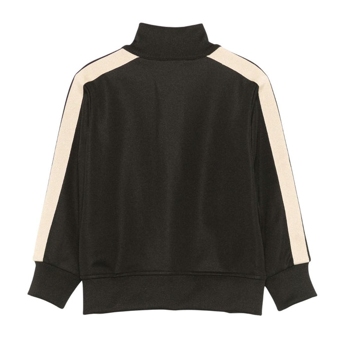 Black & Beige Stripe Zip Up Tracksuit