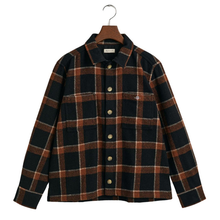 Black & Brown Checked Overshirt Jacket