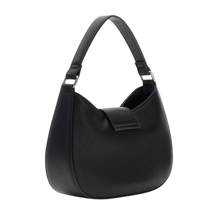 Black Diamanté Logo Handbag
