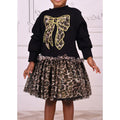 Black & Leopard Print "Juniper" Sweat Dress