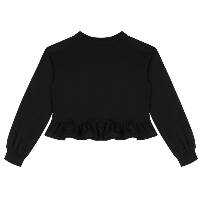 Black & Metallic Gold Hearts Sweat Top