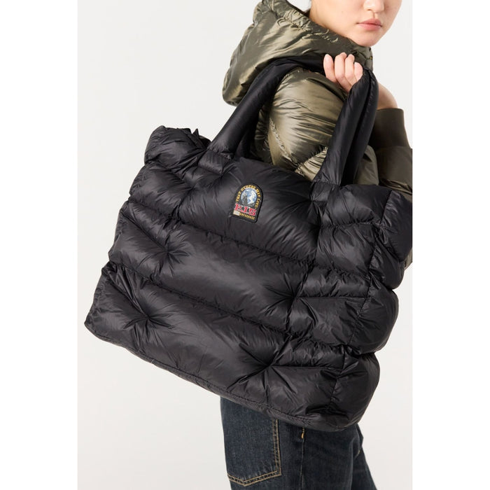 Black Padded Shopper Bag