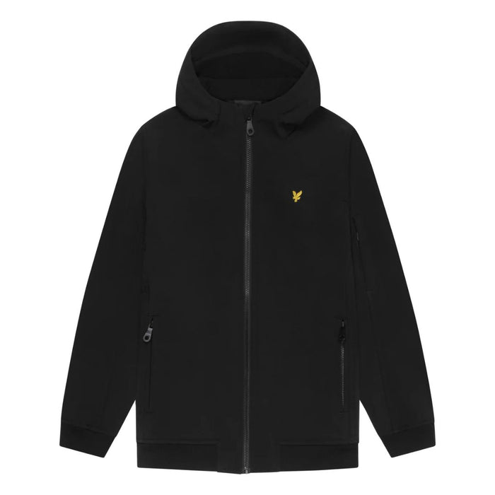 Black Softshell Hooded Jacket