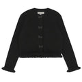 Black 'Tyler' Frill & Bow Cardigan