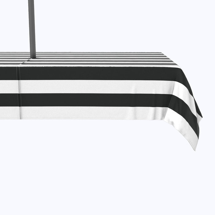 Black & White Cabana Stripe Outdoor Rectangles