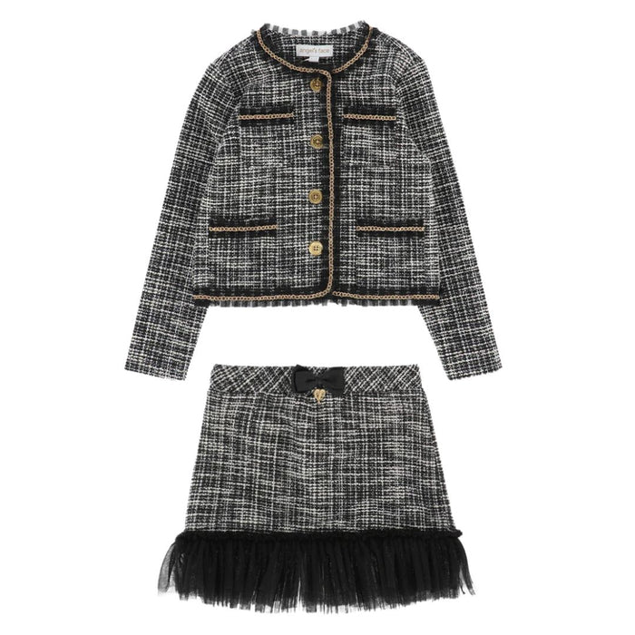 Black & White 'Marylou' Jacket & Skirt