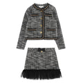 Black & White 'Marylou' Jacket & Skirt