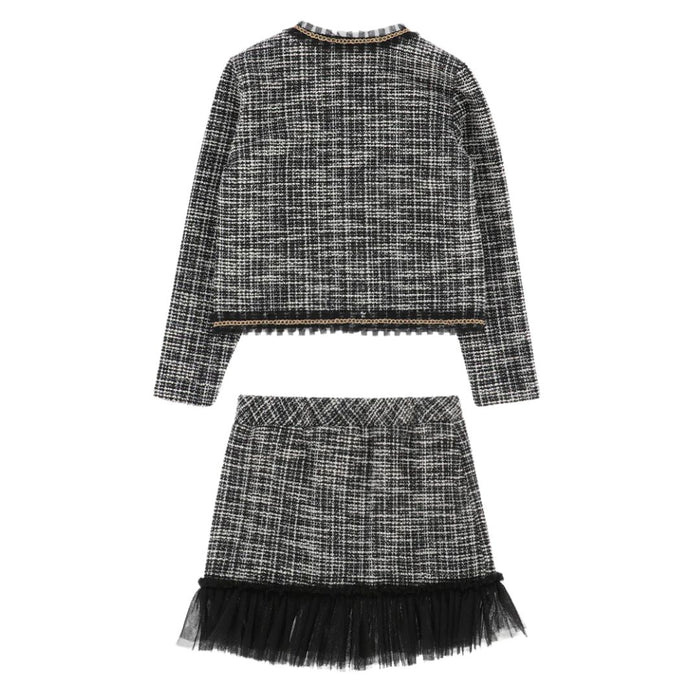 Black & White 'Marylou' Jacket & Skirt