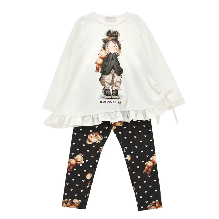 Black & White Teddy Legging Set