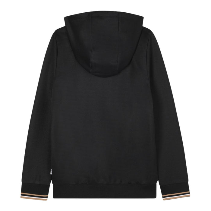Black Zip Through Hooded Tracksuit