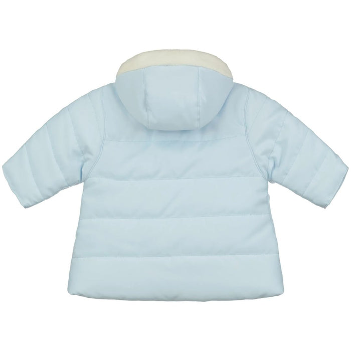 Blue Fur Trim Coat