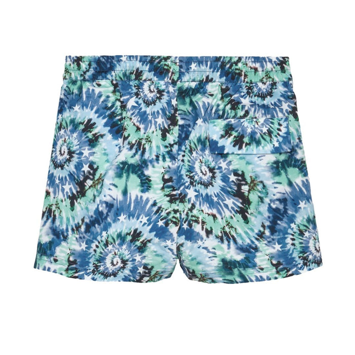 Blue & Green Tie Dye Swim Shorts