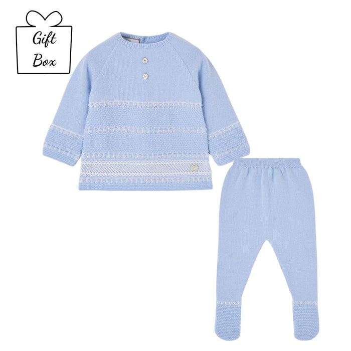 Blue Knitted 2 Piece Set
