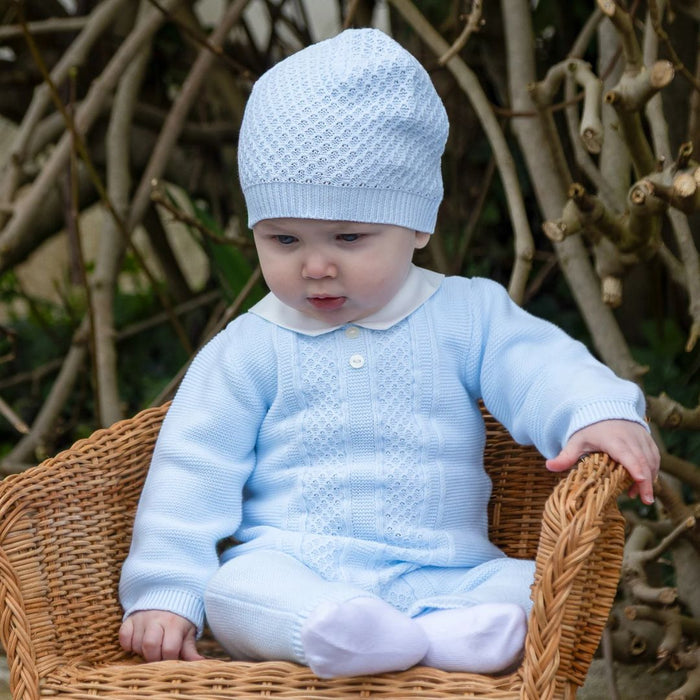 Blue Knitted All In One & Hat
