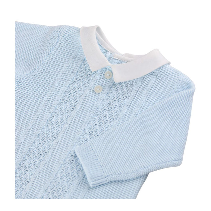 Blue Knitted All In One & Hat