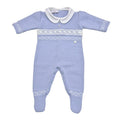 Blue Knitted Babygrow