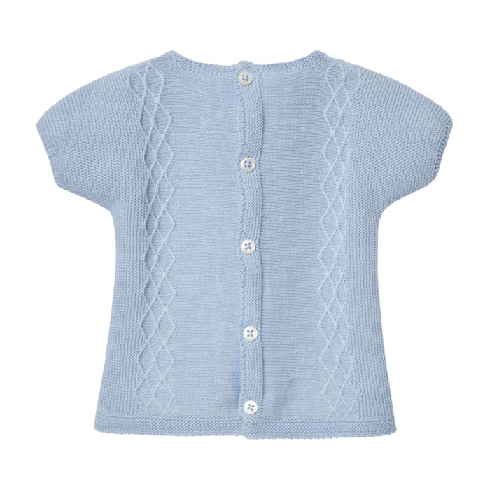 Blue knitted Shorts Set