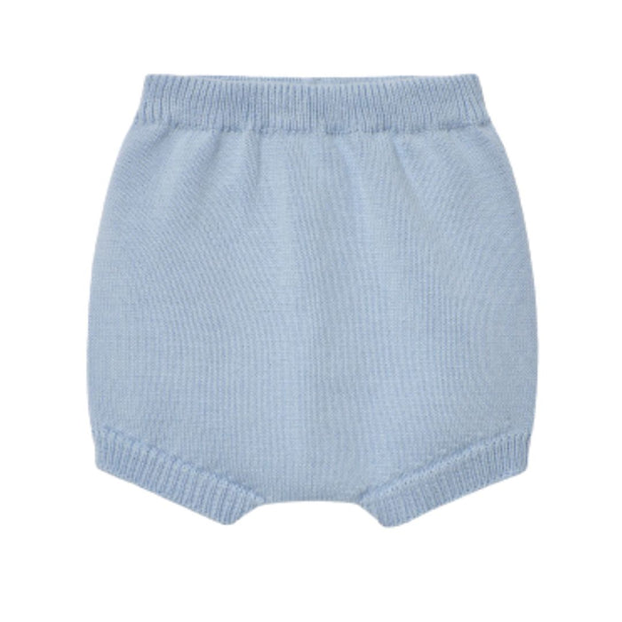 Blue knitted Shorts Set