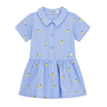Blue Pinstripe Lemons Dress