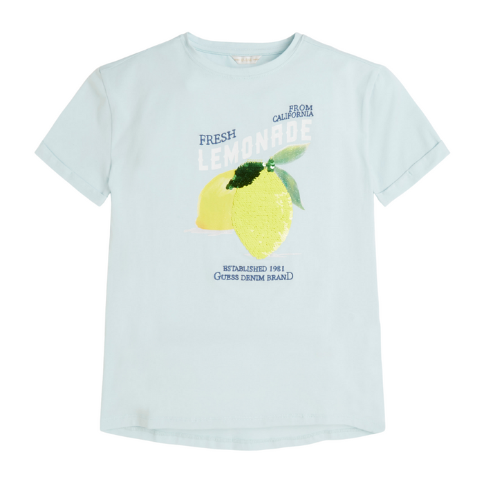 Blue Sequin Lemon T-Shirt