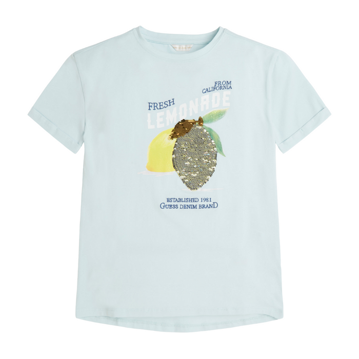 Blue Sequin Lemon T-Shirt