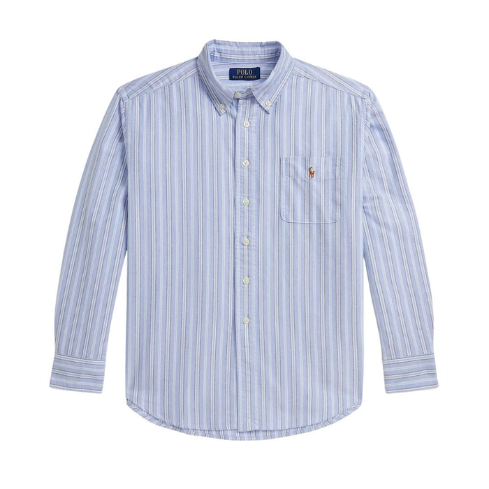 Blue Striped Oxford Shirt