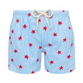 Blue Striped Starfish Swim Shorts