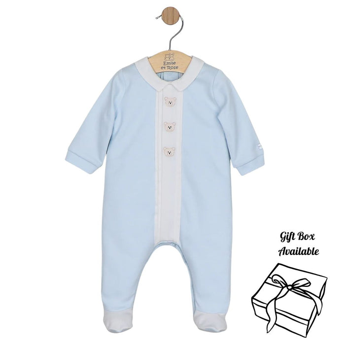 Blue Teddy Babygrow